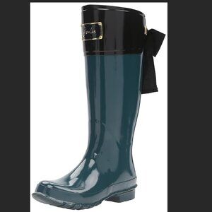 Joules Evedon Tall Rain Boots US 9 Dark Green